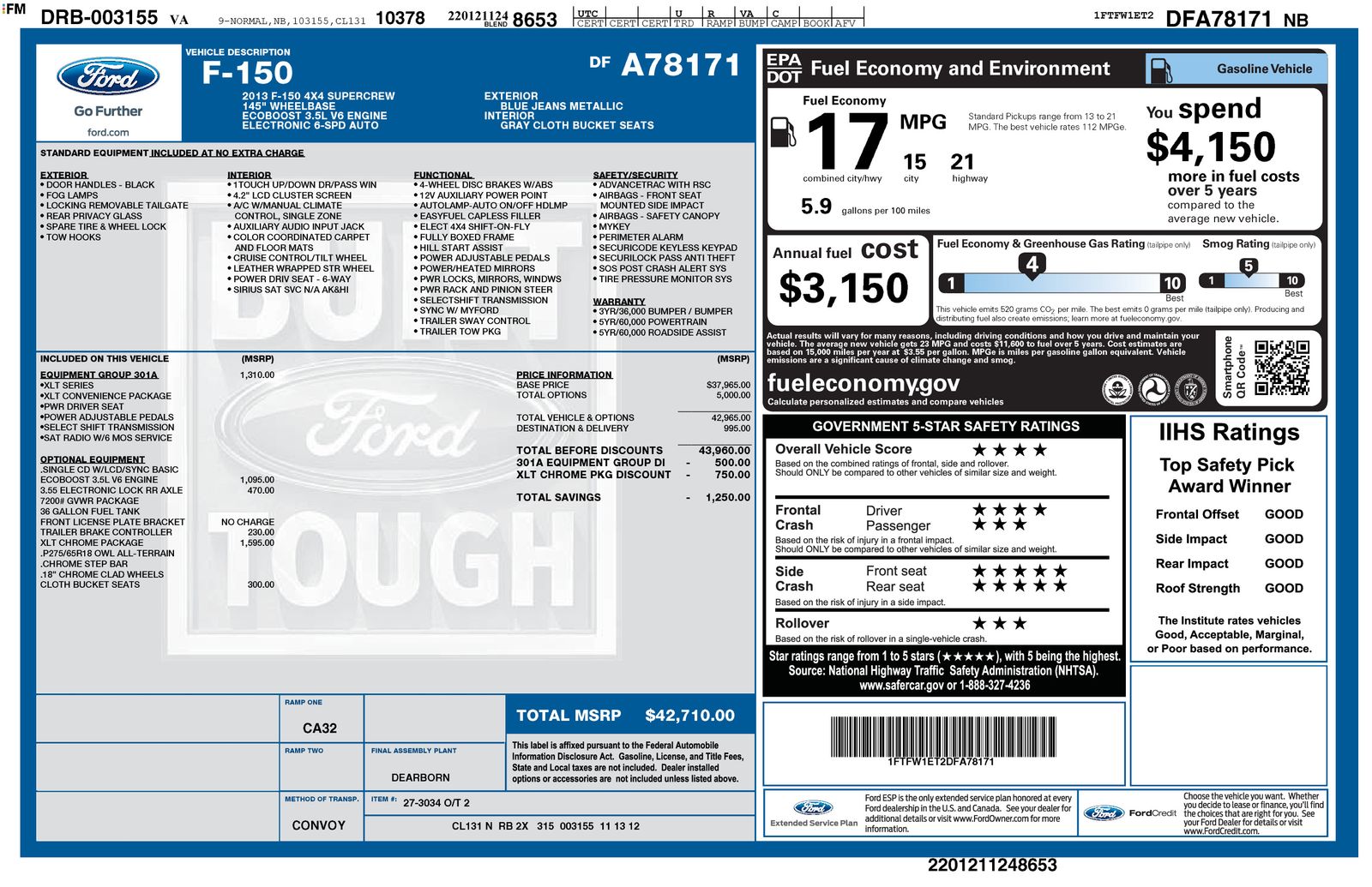 ford f-150 2013 1FTFW1ET2DFA78171 image ford f-150 2013 1FTFW1ET2DFA78171 image
