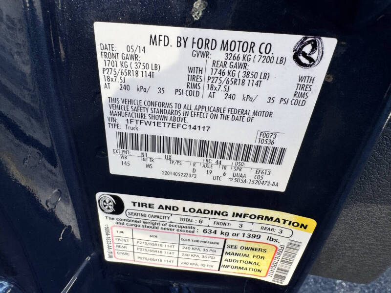 ford f-150 2014 1FTFW1ET7EFC14117 image ford f-150 2014 1FTFW1ET7EFC14117 image