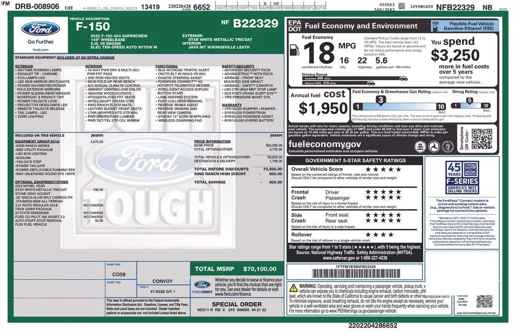ford f-150 2022 1FTFW1E59NFB22329 image ford f-150 2022 1FTFW1E59NFB22329 image