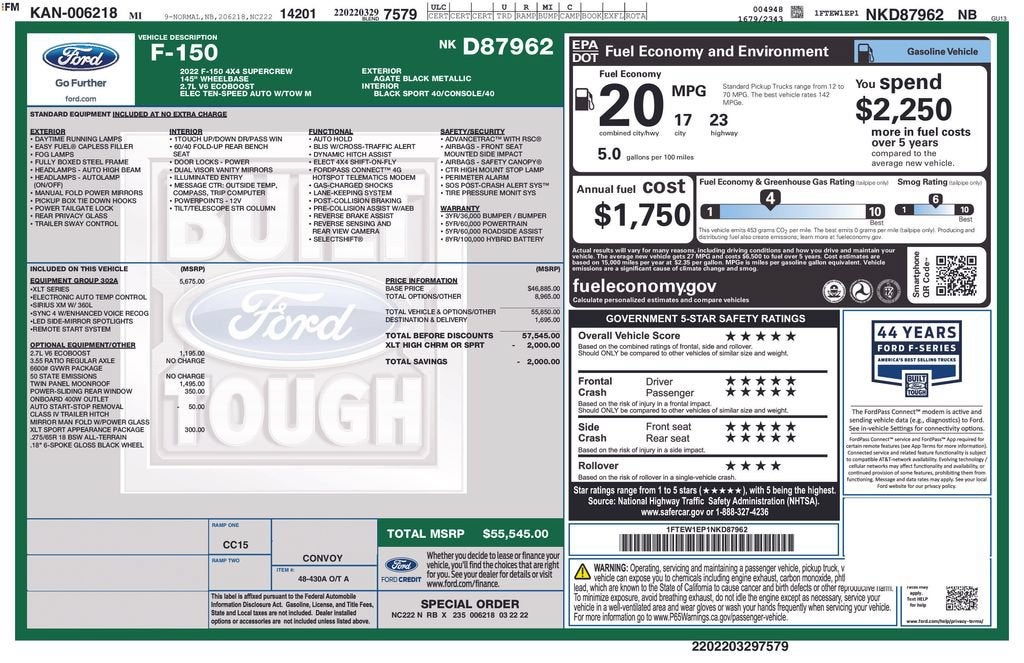 ford f-150 2022 1FTEW1EP1NKD87962 image ford f-150 2022 1FTEW1EP1NKD87962 image