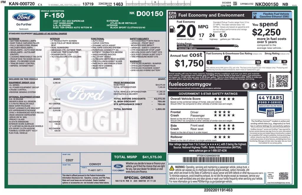 ford f-150 2022 1FTEX1C52NKD00150 image ford f-150 2022 1FTEX1C52NKD00150 image