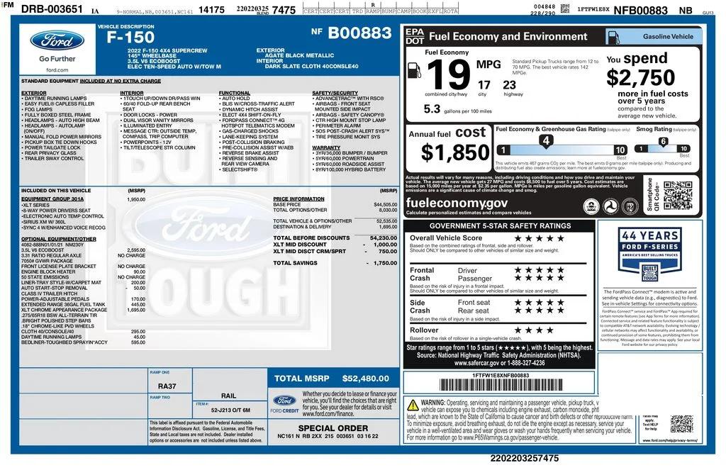 ford f-150 2022 1FTFW1E8XNFB00883 image ford f-150 2022 1FTFW1E8XNFB00883 image