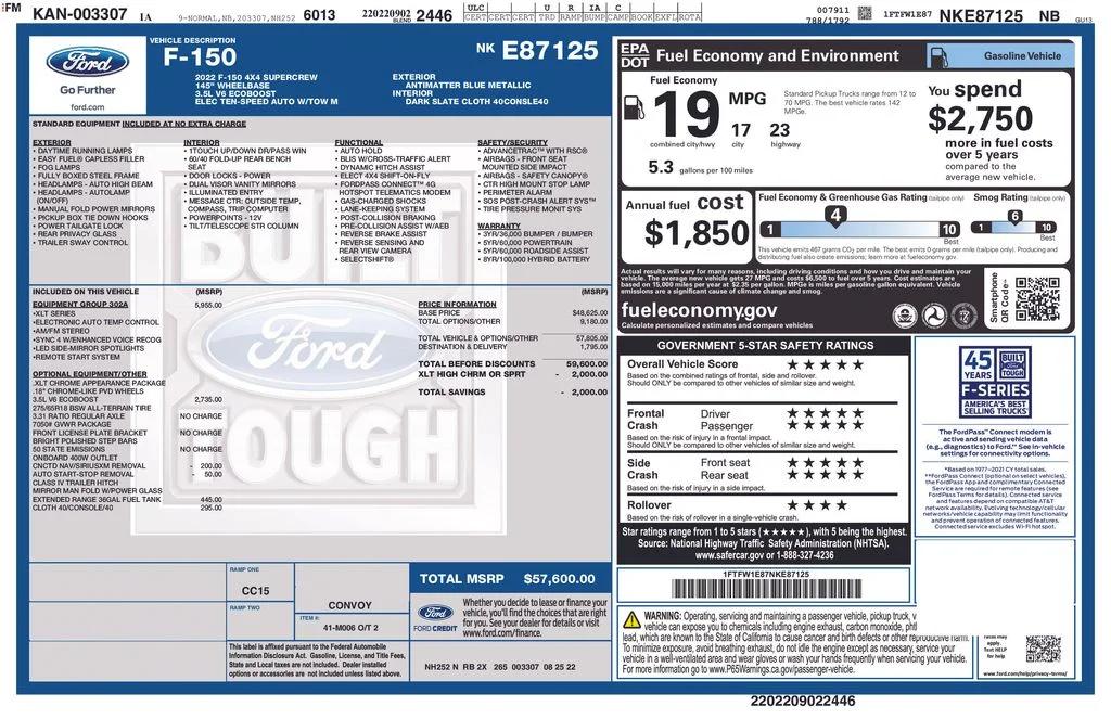 ford f-150 2022 1FTFW1E87NKE87125 image ford f-150 2022 1FTFW1E87NKE87125 image