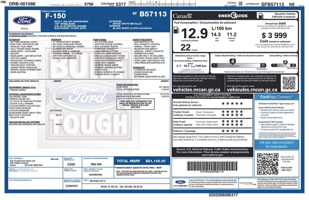 ford f-150 2025 1FTFW4L84SFB57113 image ford f-150 2025 1FTFW4L84SFB57113 image