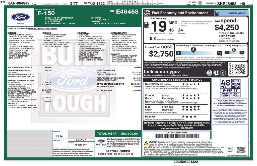 ford f-150 2025 1FTFW3L55SKE46458 image ford f-150 2025 1FTFW3L55SKE46458 image