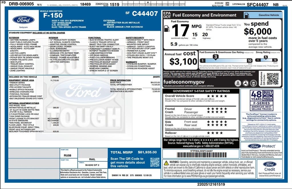 ford f-150 2025 1FTFW4L5XSFC44407 image ford f-150 2025 1FTFW4L5XSFC44407 image