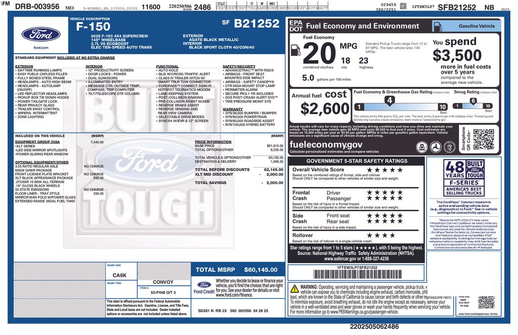 ford f-150 2025 1FTEW3LP7SFB21252 image ford f-150 2025 1FTEW3LP7SFB21252 image