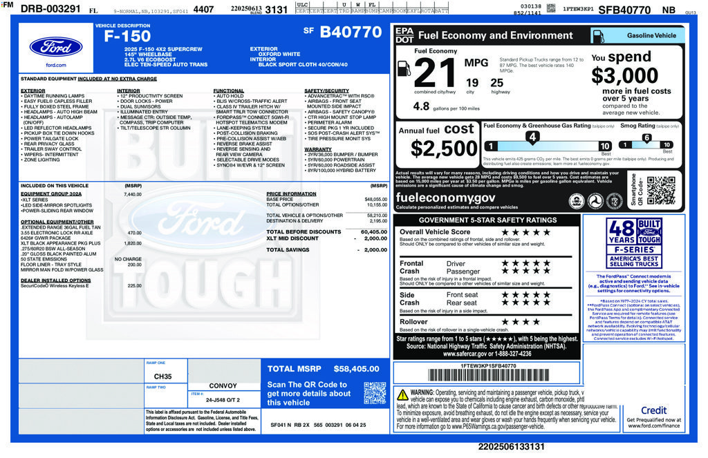 ford f-150 2025 1FTEW3KP1SFB40770 image ford f-150 2025 1FTEW3KP1SFB40770 image