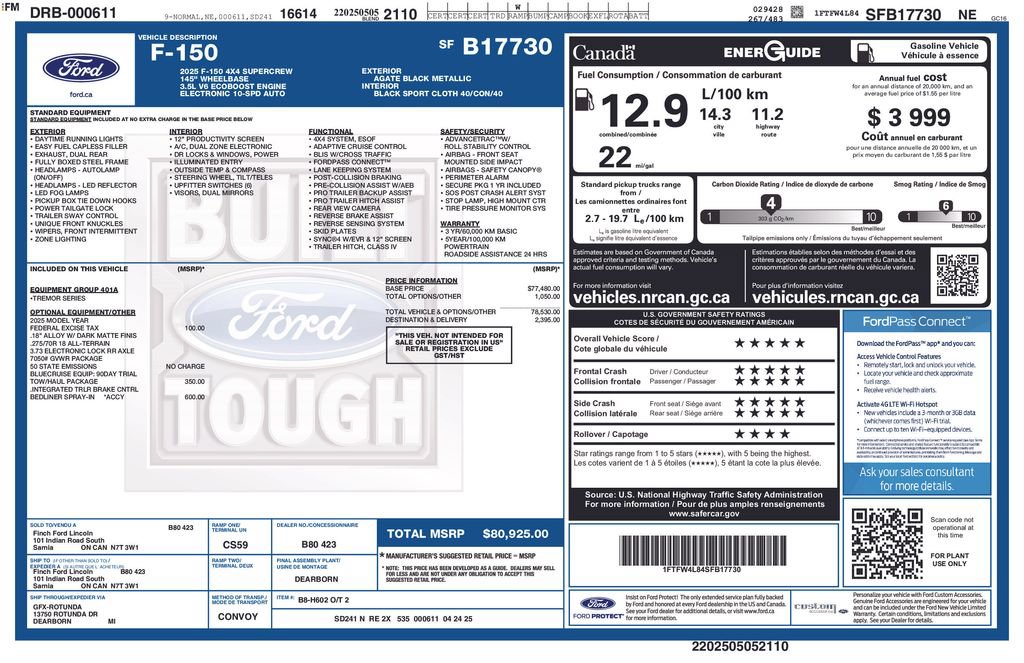 ford f-150 2025 1FTFW4L84SFB17730 image ford f-150 2025 1FTFW4L84SFB17730 image