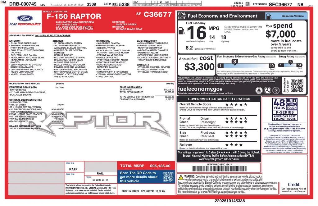 ford f-150 2025 1FTFW1RG0SFC36677 image ford f-150 2025 1FTFW1RG0SFC36677 image