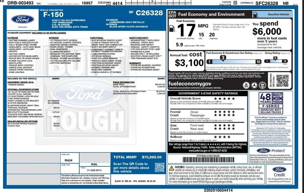 ford f-150 2025 1FTFW4L51SFC26328 image ford f-150 2025 1FTFW4L51SFC26328 image