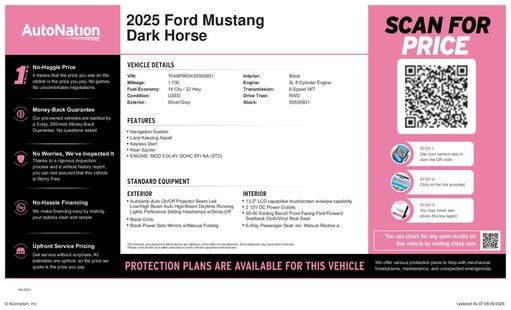 ford mustang 2025 1FA6P8R0XS5500931 image ford mustang 2025 1FA6P8R0XS5500931 image