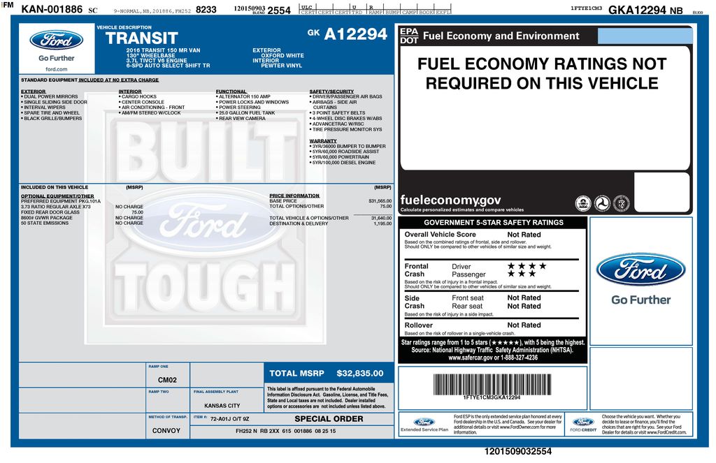 ford transit 2016 1FTYE1CM3GKA12294 image ford transit 2016 1FTYE1CM3GKA12294 image
