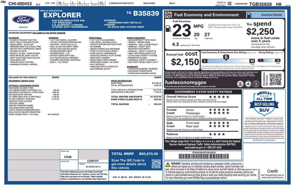 ford explorer 2026 1FMUK8DH6TGB35839 image ford explorer 2026 1FMUK8DH6TGB35839 image
