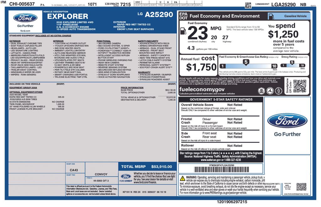 ford explorer 2020 1FMSK8FH7LGA25290 image ford explorer 2020 1FMSK8FH7LGA25290 image