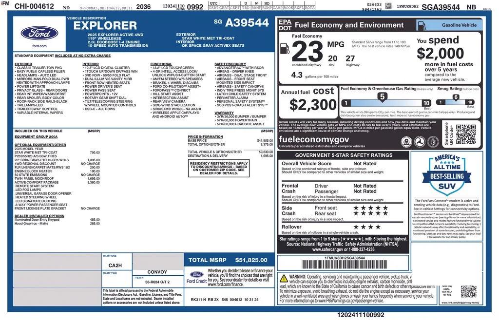 ford explorer 2025 1FMUK8DH2SGA39544 image ford explorer 2025 1FMUK8DH2SGA39544 image