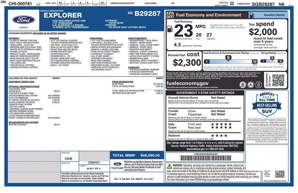 ford explorer 2025 1FMUK8DH9SGB29287 image ford explorer 2025 1FMUK8DH9SGB29287 image