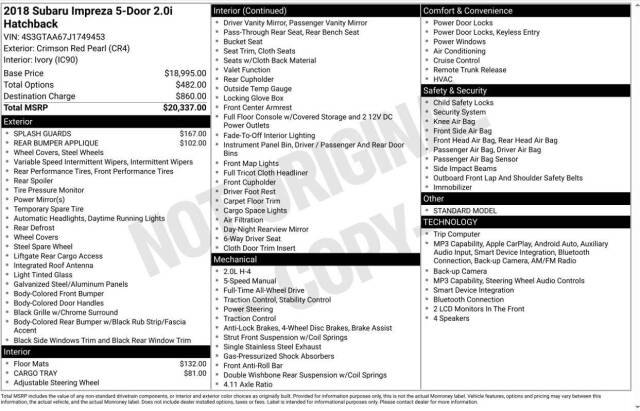 subaru impreza 2018 4S3GTAA67J1749453 image subaru impreza 2018 4S3GTAA67J1749453 image