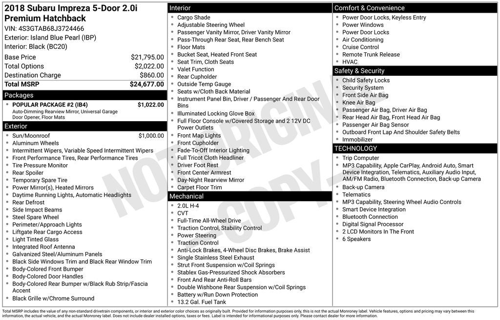 subaru impreza 2018 4S3GTAB68J3724466 image subaru impreza 2018 4S3GTAB68J3724466 image