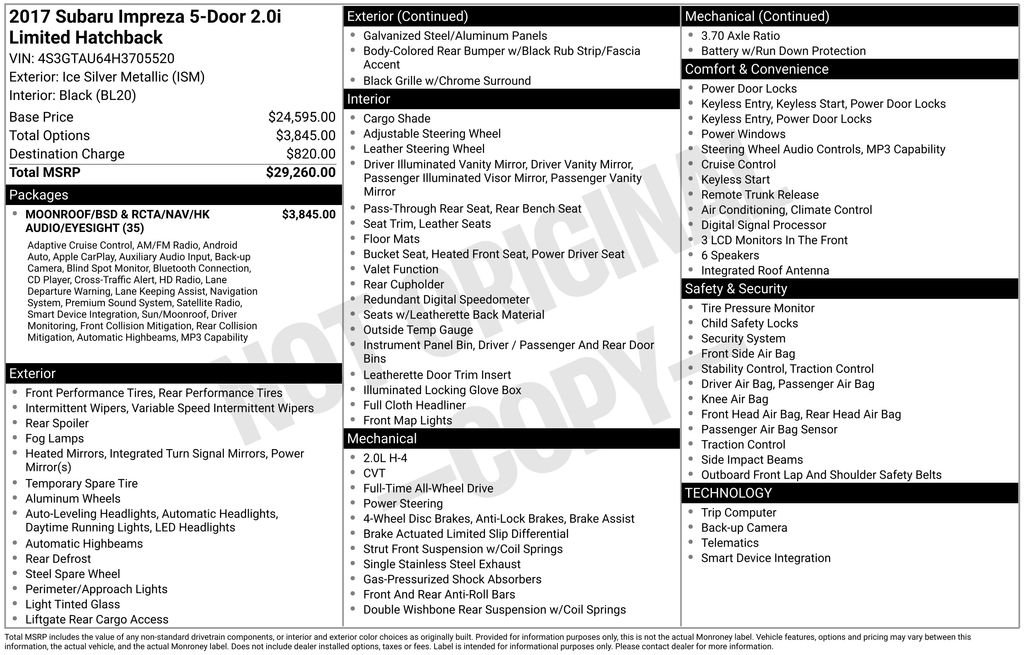 subaru impreza 2017 4S3GTAU64H3705520 image subaru impreza 2017 4S3GTAU64H3705520 image