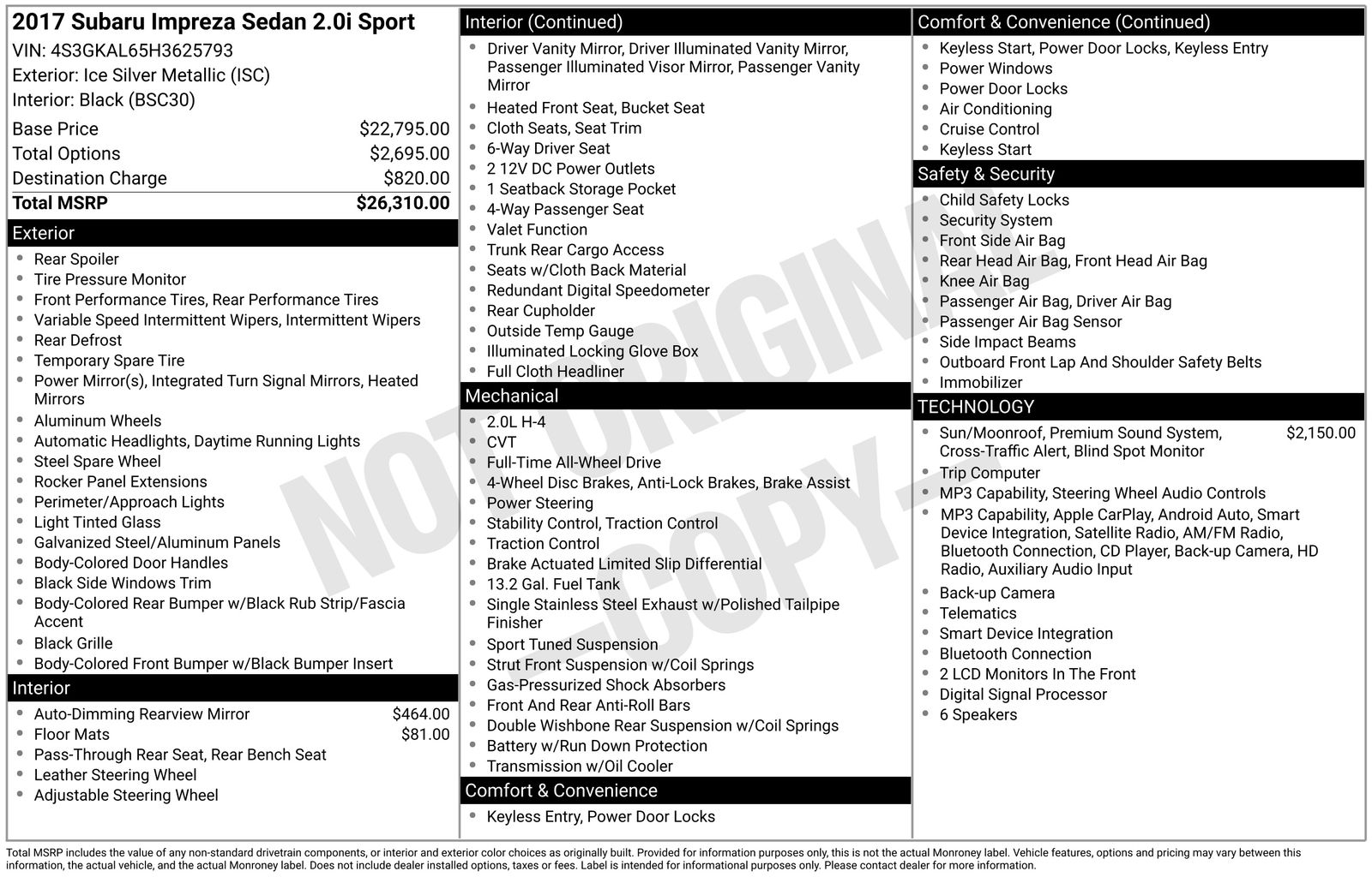 subaru impreza 2017 4S3GKAL65H3625793 image subaru impreza 2017 4S3GKAL65H3625793 image