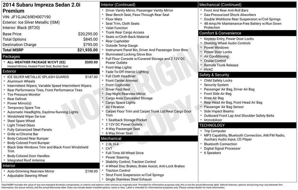 subaru impreza 2014 JF1GJAC69EH007190 image subaru impreza 2014 JF1GJAC69EH007190 image