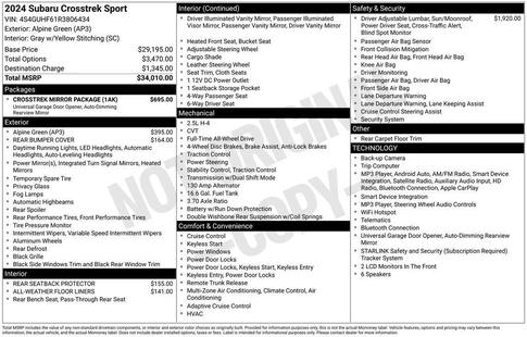 subaru crosstrek 2024 4S4GUHF61R3806434 image subaru crosstrek 2024 4S4GUHF61R3806434 image
