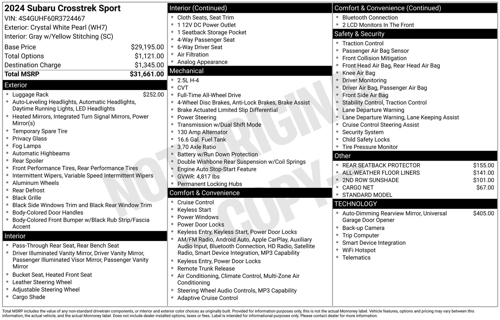 subaru crosstrek 2024 4S4GUHF60R3724467 image subaru crosstrek 2024 4S4GUHF60R3724467 image