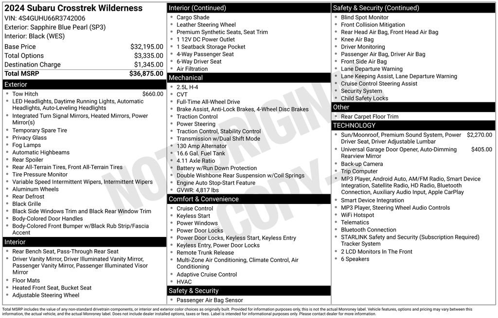 subaru crosstrek 2024 4S4GUHU66R3742006 image subaru crosstrek 2024 4S4GUHU66R3742006 image