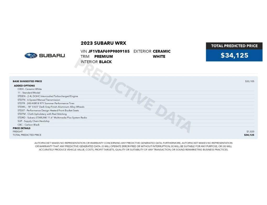 subaru wrx 2023 JF1VBAF69P9809185 image subaru wrx 2023 JF1VBAF69P9809185 image