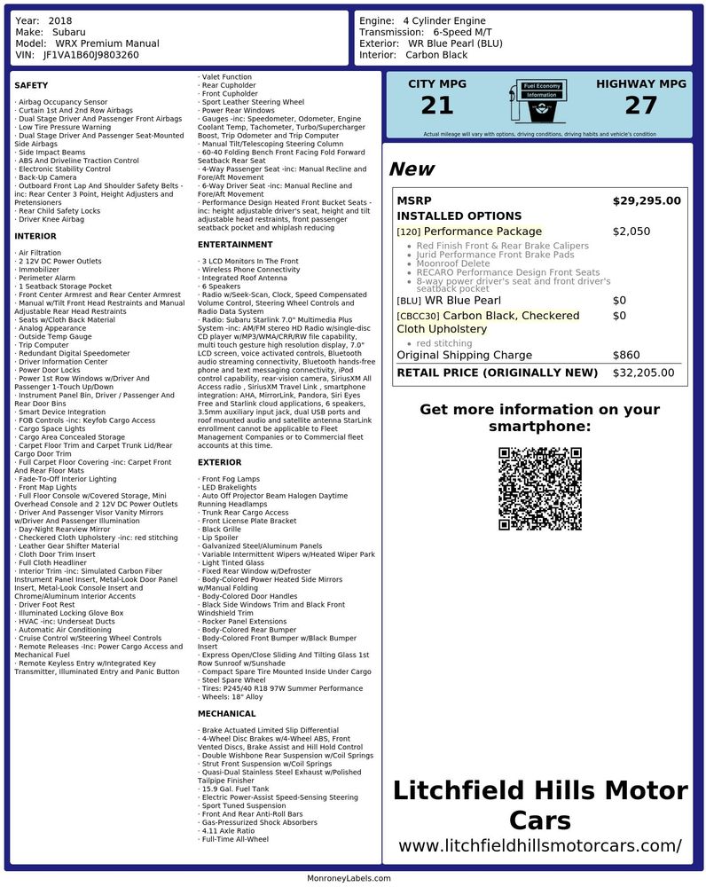 subaru wrx 2018 JF1VA1B60J9803260 image subaru wrx 2018 JF1VA1B60J9803260 image