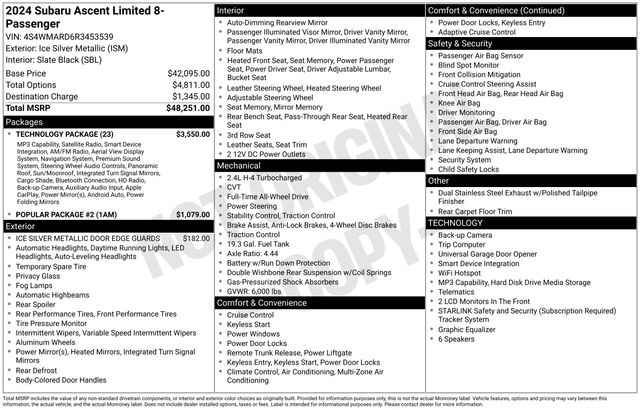subaru ascent 2024 4S4WMARD6R3453539 image subaru ascent 2024 4S4WMARD6R3453539 image
