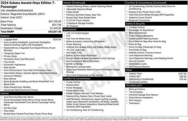 subaru ascent 2024 4S4WMAHDXR3406533 image subaru ascent 2024 4S4WMAHDXR3406533 image