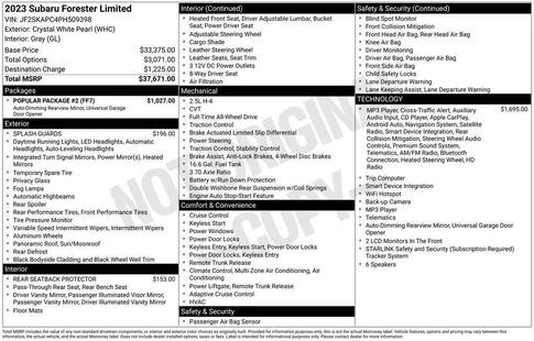 subaru forester 2023 JF2SKAPC4PH509398 image subaru forester 2023 JF2SKAPC4PH509398 image