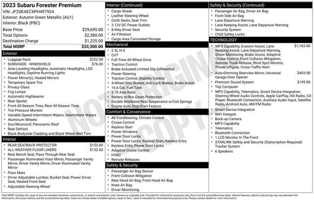 subaru forester 2023 JF2SKAECXPH497924 image subaru forester 2023 JF2SKAECXPH497924 image