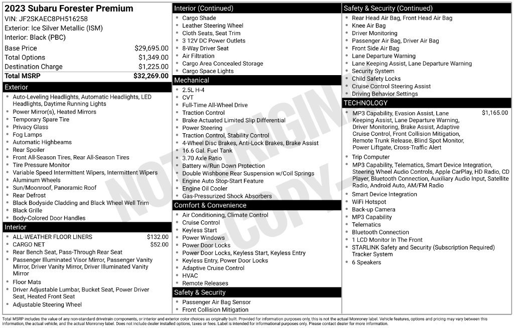 subaru forester 2023 JF2SKAEC8PH516258 image subaru forester 2023 JF2SKAEC8PH516258 image