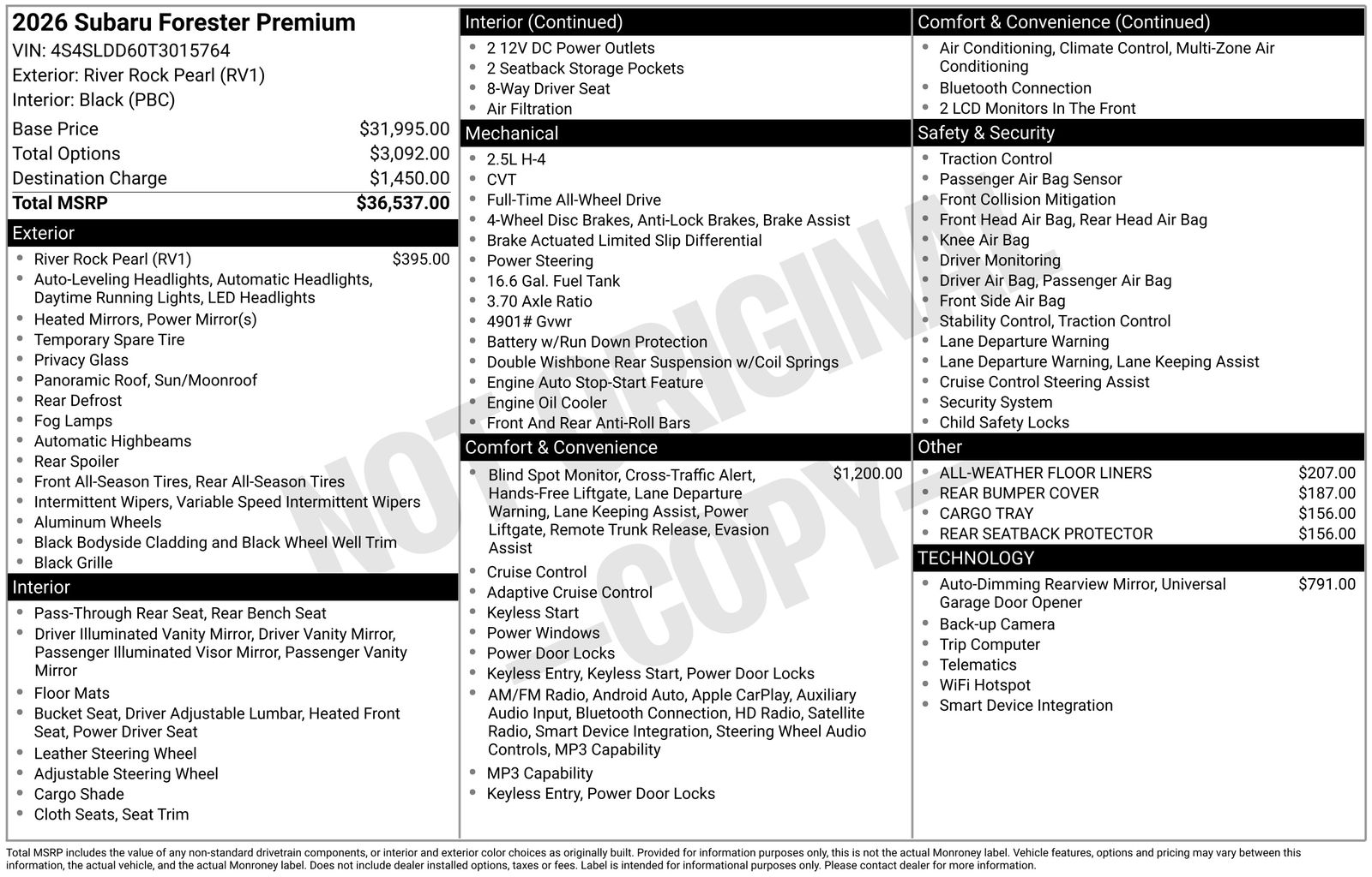 subaru forester 2026 4S4SLDD60T3015764 image subaru forester 2026 4S4SLDD60T3015764 image