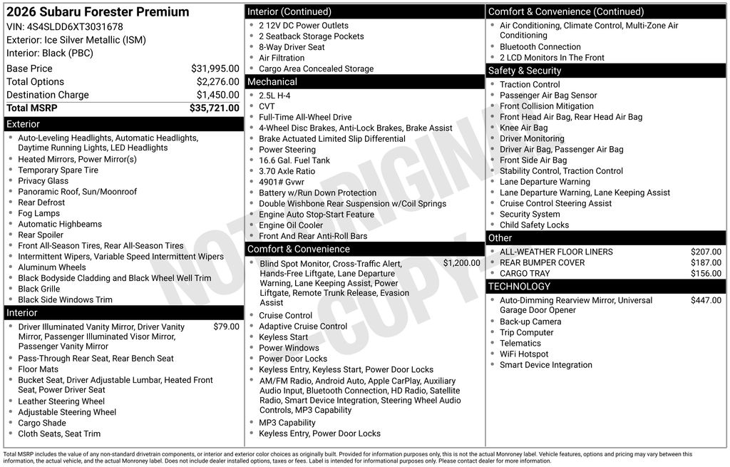 subaru forester 2026 4S4SLDD6XT3031678 image subaru forester 2026 4S4SLDD6XT3031678 image
