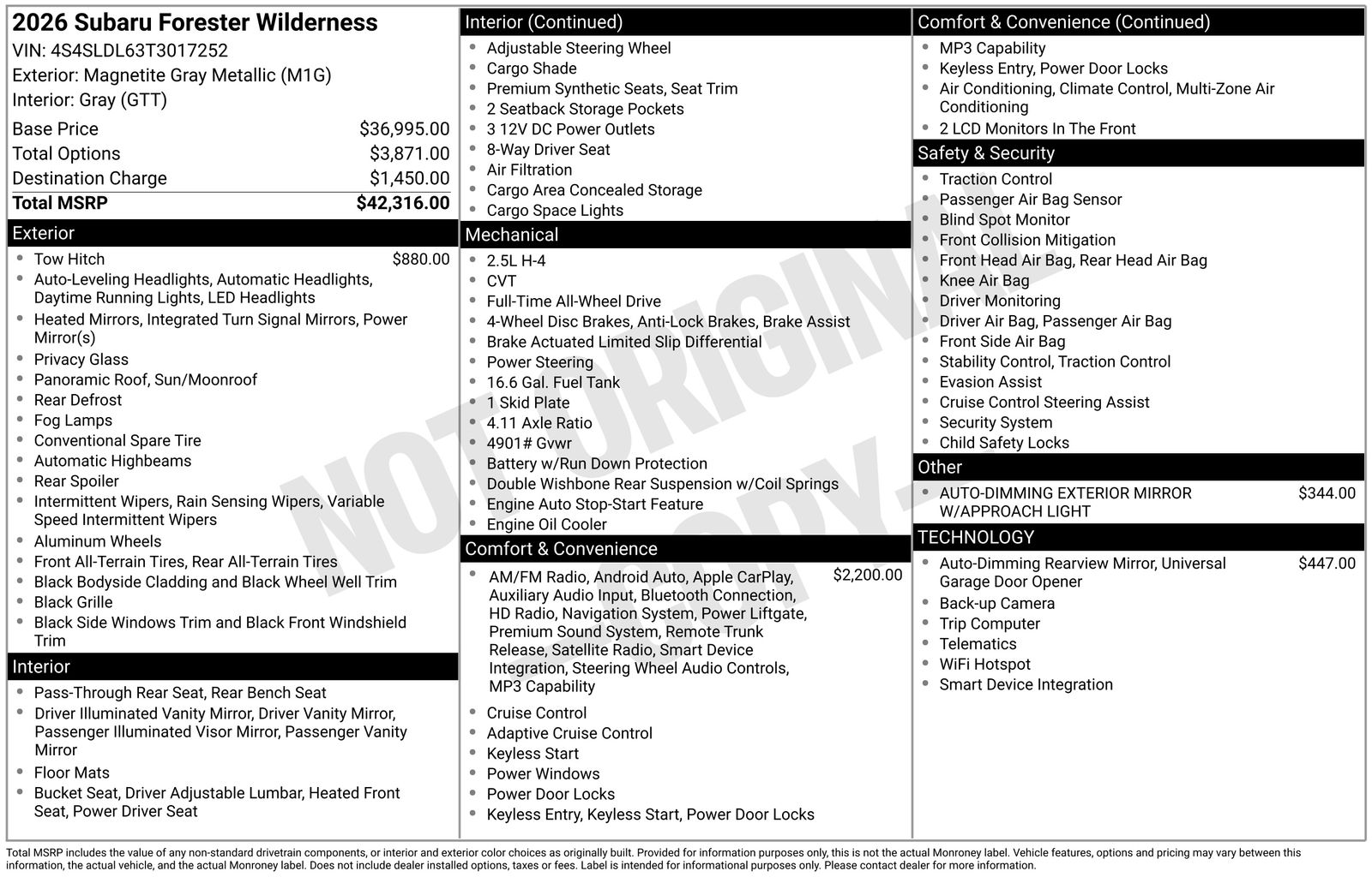 subaru forester 2026 4S4SLDL63T3017252 image subaru forester 2026 4S4SLDL63T3017252 image
