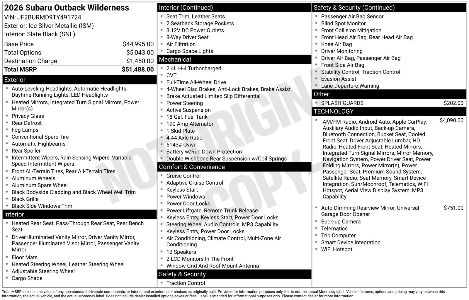 subaru outback 2026 JF2BURMD9TY491724 image subaru outback 2026 JF2BURMD9TY491724 image