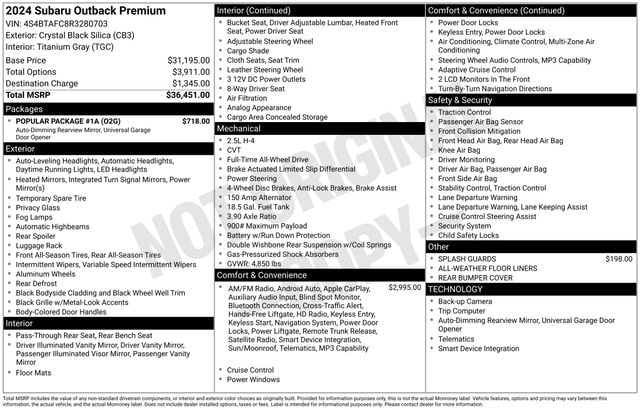 subaru outback 2024 4S4BTAFC8R3280703 image subaru outback 2024 4S4BTAFC8R3280703 image