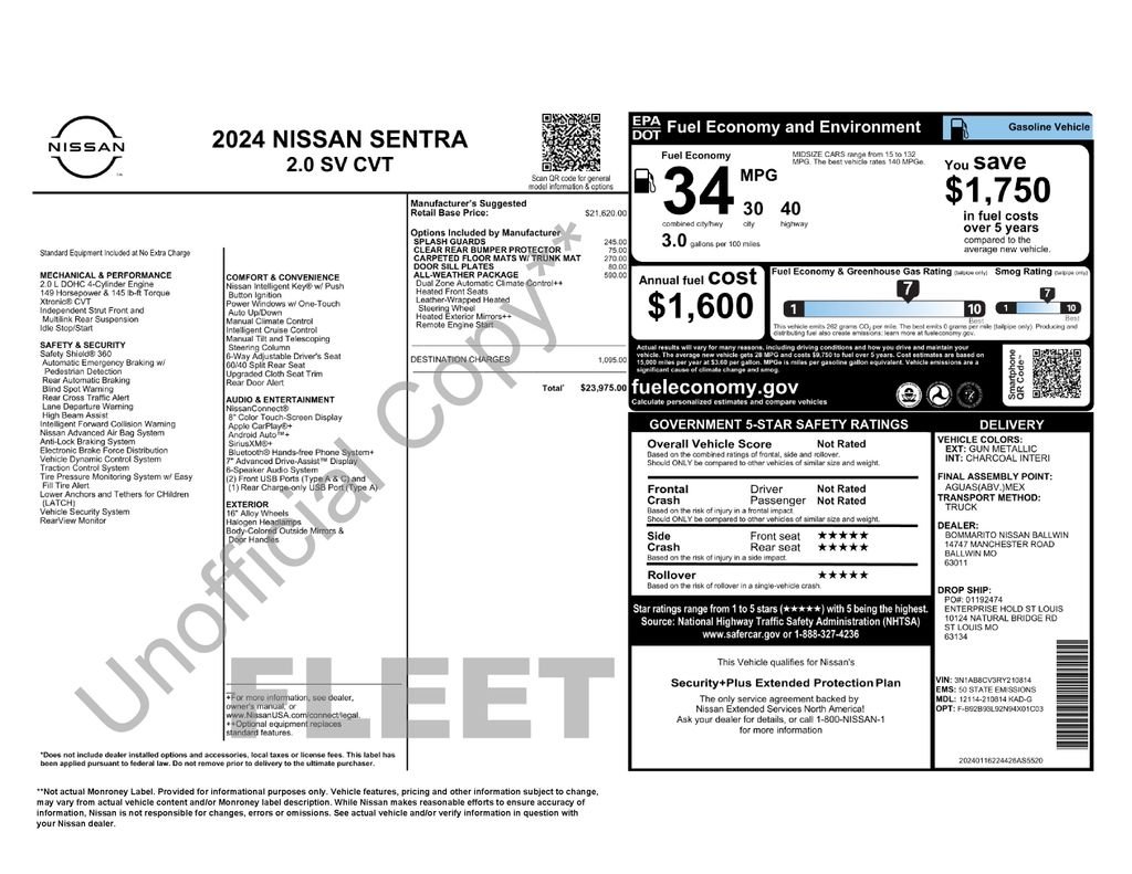 nissan sentra 2024 3N1AB8CV3RY210814 image nissan sentra 2024 3N1AB8CV3RY210814 image