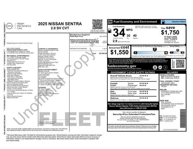 nissan sentra 2025 3N1AB8CV5SY282040 image nissan sentra 2025 3N1AB8CV5SY282040 image