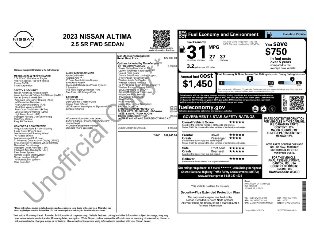 nissan altima 2023 1N4BL4CV1PN401672 image nissan altima 2023 1N4BL4CV1PN401672 image