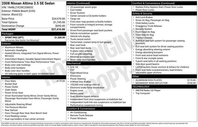 nissan altima 2008 1N4BL21E28C208032 image nissan altima 2008 1N4BL21E28C208032 image
