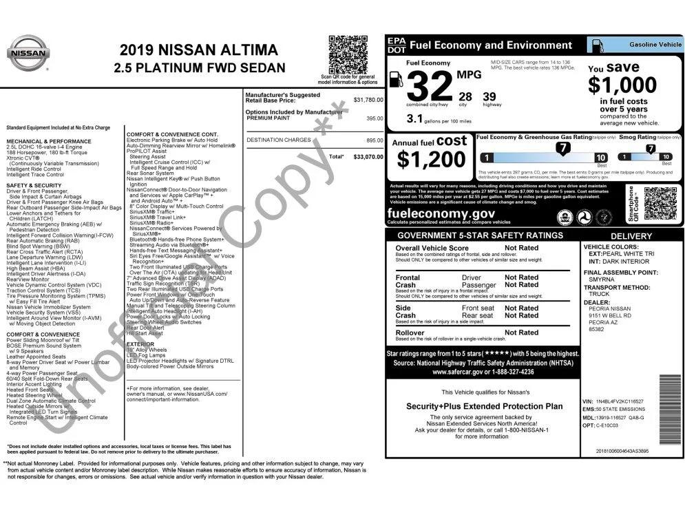 nissan altima 2019 1N4BL4FV2KC116527 image nissan altima 2019 1N4BL4FV2KC116527 image