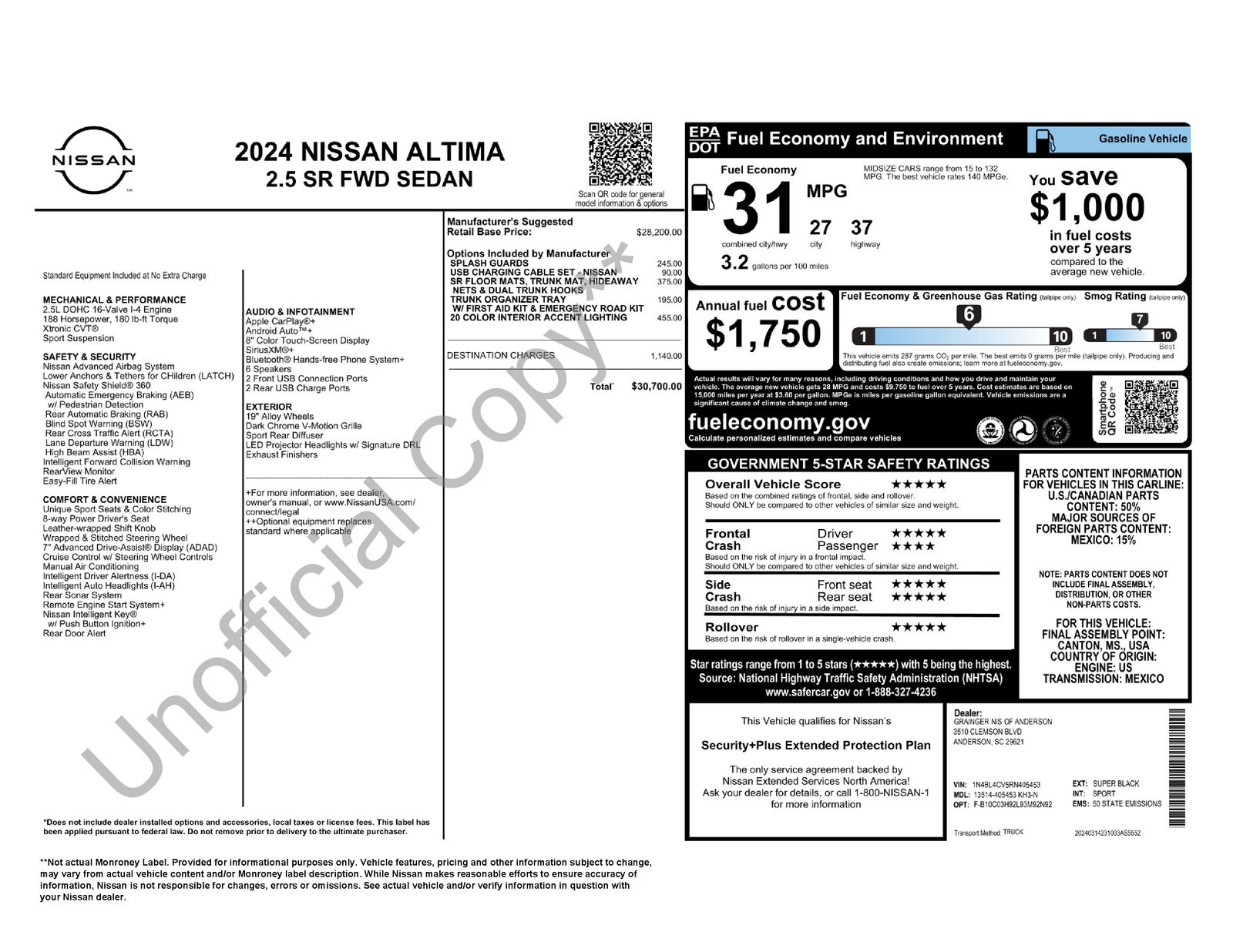 nissan altima 2024 1N4BL4CV5RN405453 image nissan altima 2024 1N4BL4CV5RN405453 image