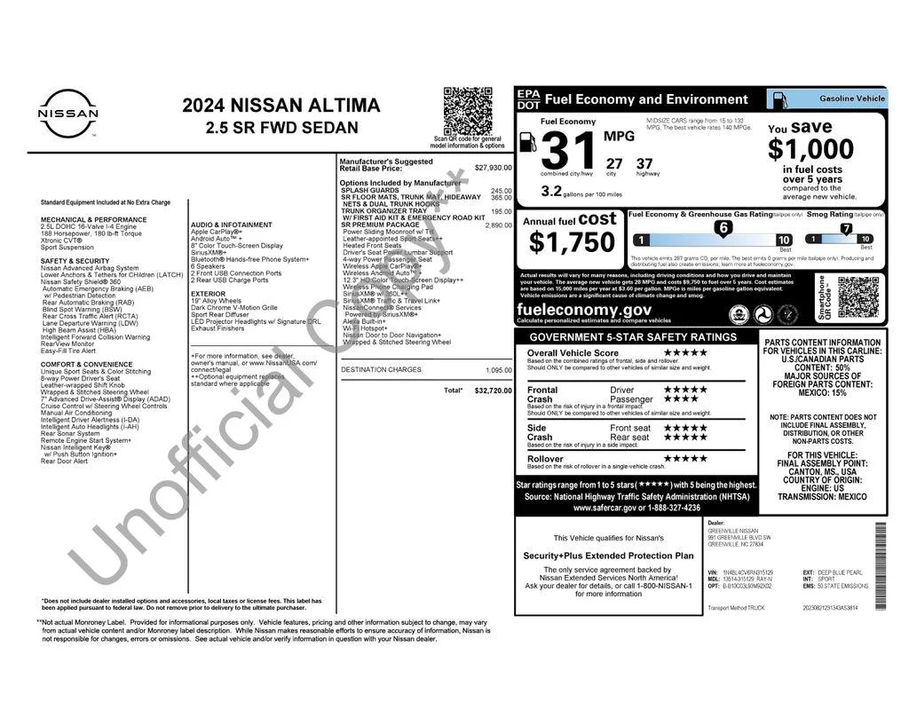 nissan altima 2024 1N4BL4CV6RN315129 image nissan altima 2024 1N4BL4CV6RN315129 image