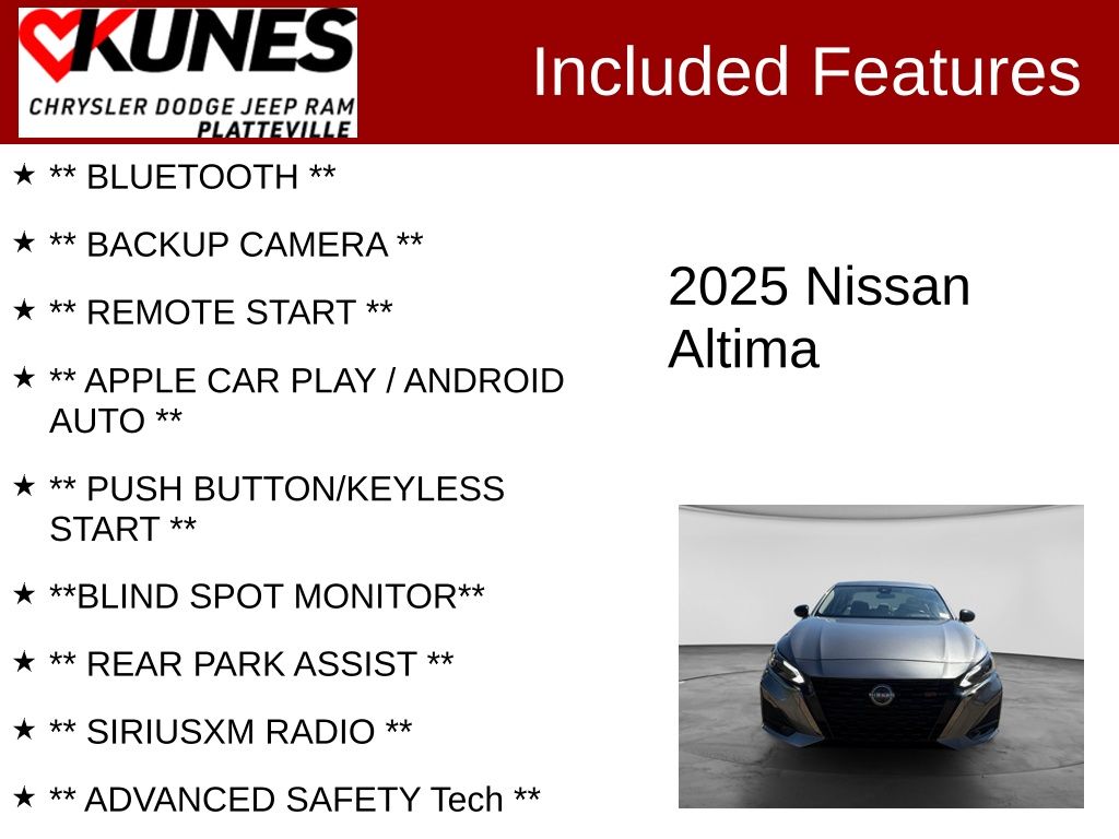 nissan altima 2025 1N4BL4CV7SN307370 image nissan altima 2025 1N4BL4CV7SN307370 image