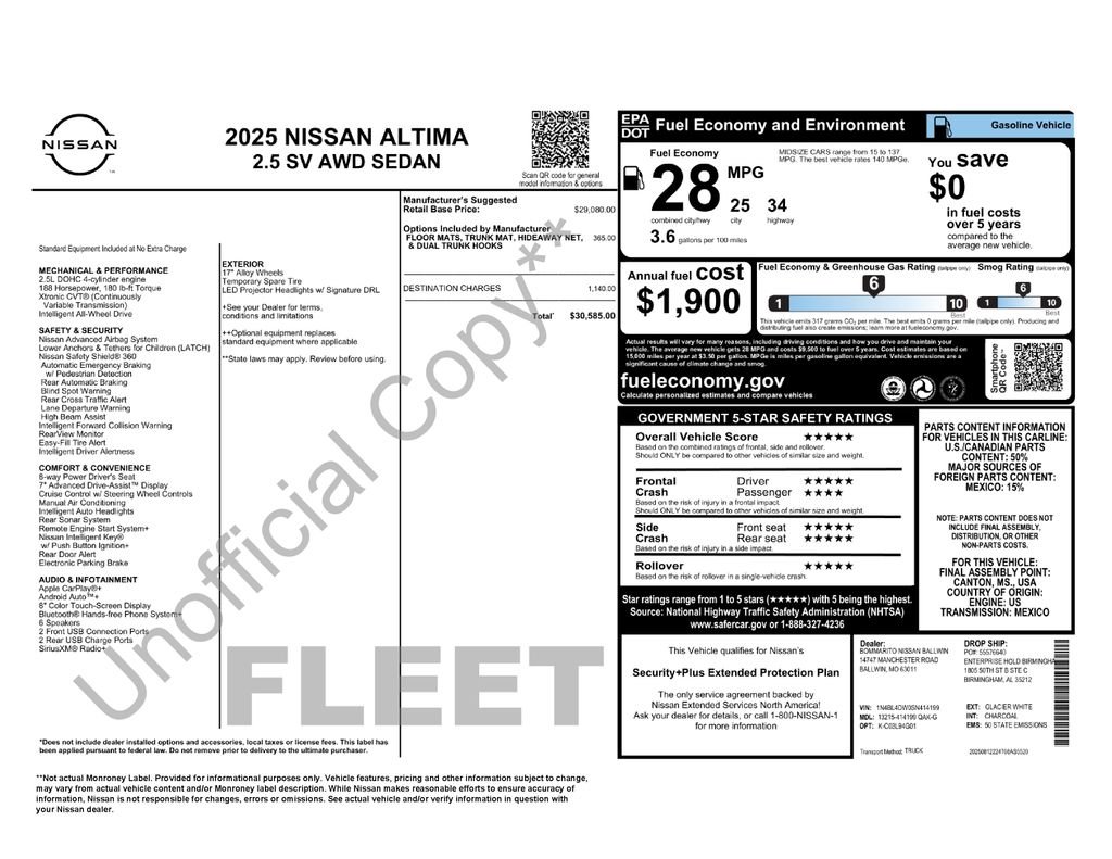 nissan altima 2025 1N4BL4DW0SN414199 image nissan altima 2025 1N4BL4DW0SN414199 image